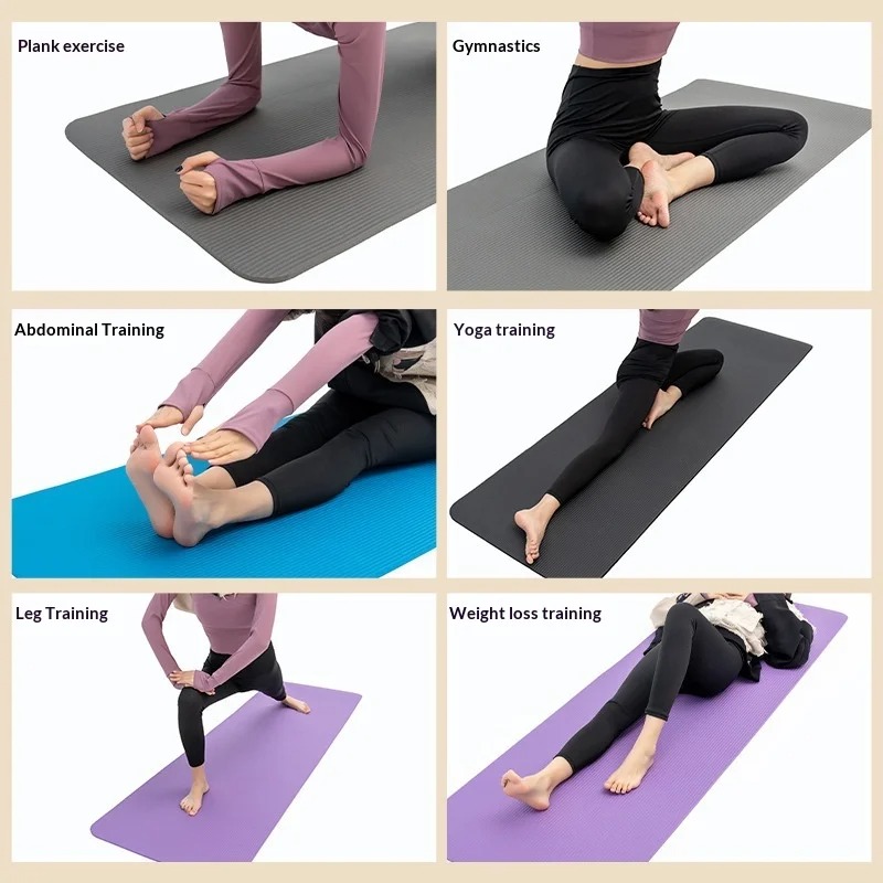 Pilates Yoga Home Workout - Ekstra Kalın Kaymaz Yoga Matı Darbe