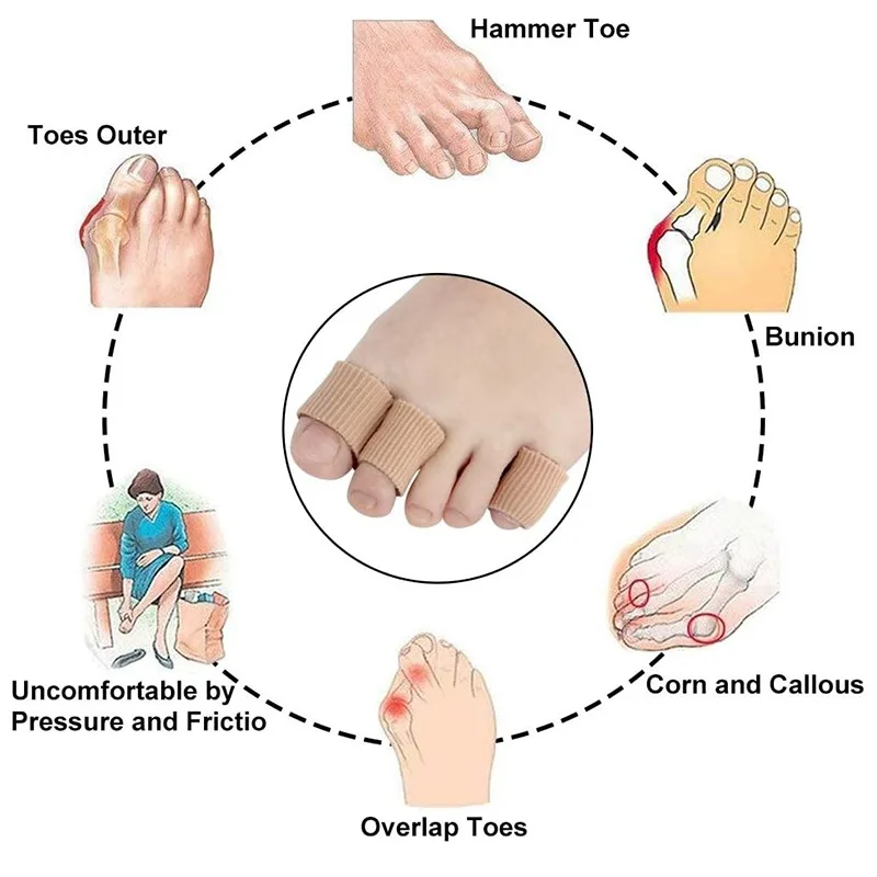 Toe Separator Silicon - 1/3 adet silikon kapak kesim kumaş