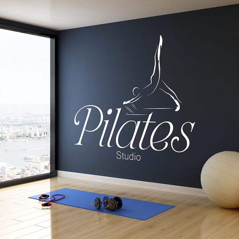 Pilates Yoga Quotes - Pilates Stüdyosu Etiket Duvar Çıkartması Motivasyon