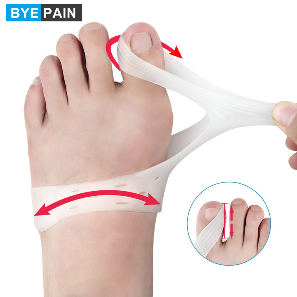 Toe Separator Silicon - 1 Çift Silikon Halluks Valgus Düzeltici,