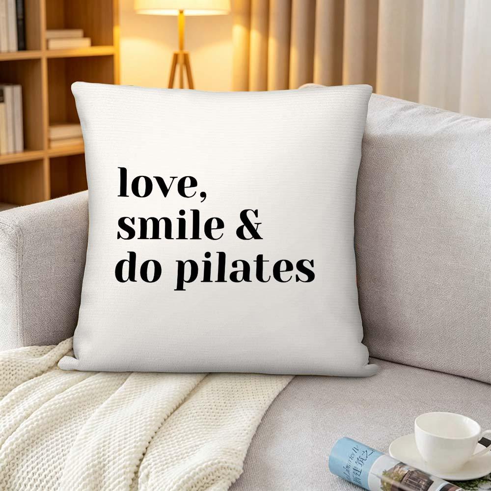 Love Smile Do Pilates Yastık K - Pilates Yoga Quotes incelemesi ve fiyatı